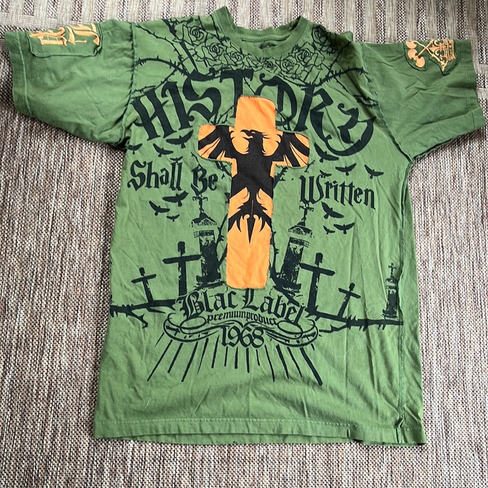 Blue label green/orange revenge tee xxl